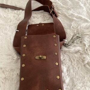 Brown Leather Belt Bag